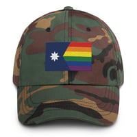 Image 7 of Minnesota Rainbow Pride Flag (6 Stripe) Dad hat