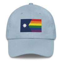 Image 8 of Minnesota Rainbow Pride Flag (6 Stripe) Dad hat