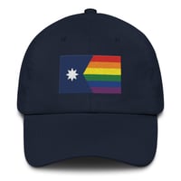 Image 9 of Minnesota Rainbow Pride Flag (6 Stripe) Dad hat