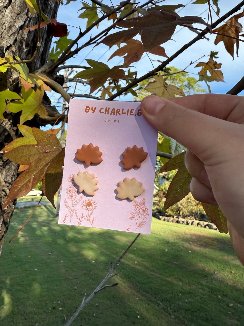 Image of Autumn Leaf stud pack