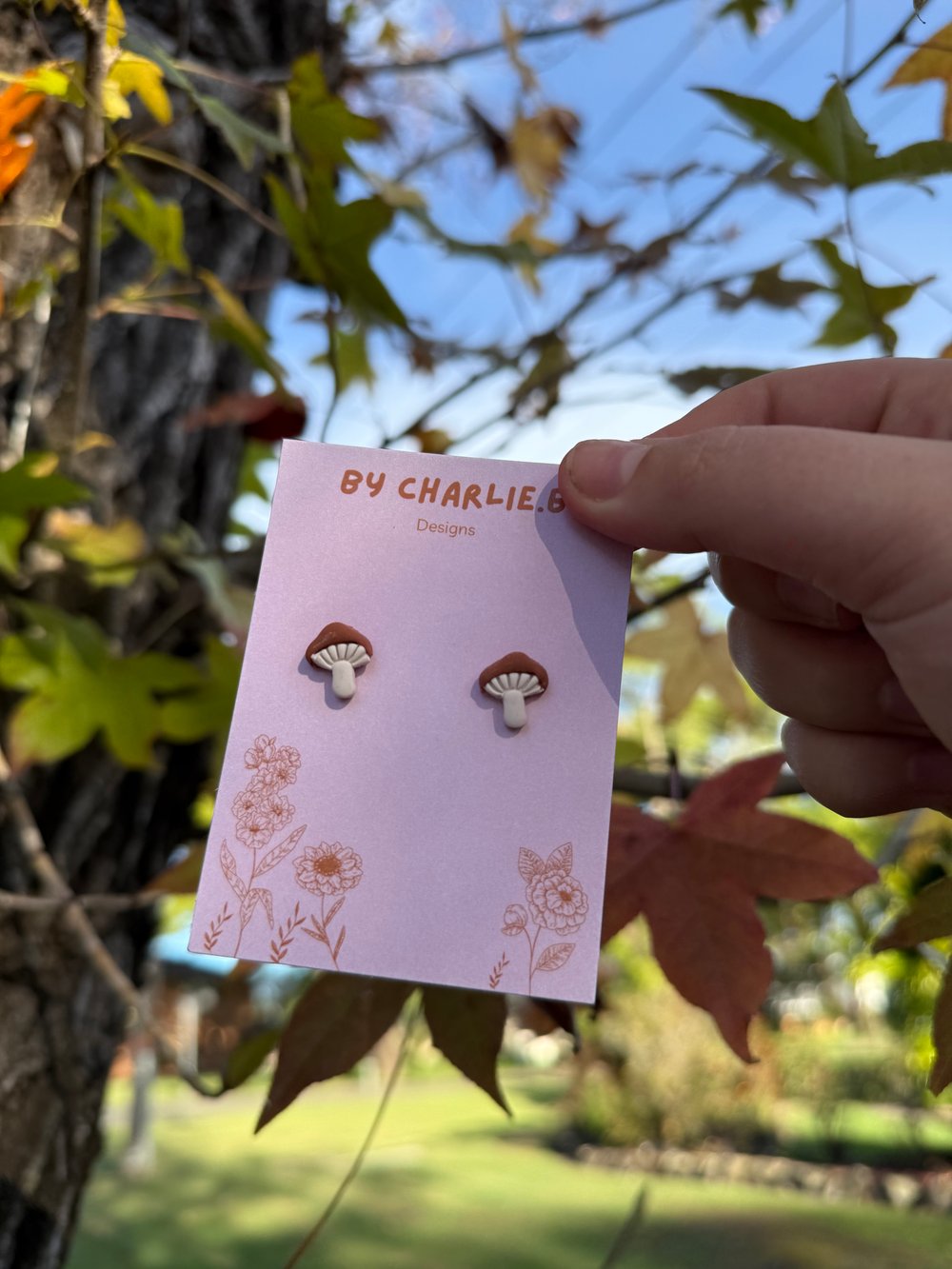 Image of orange mushroom studs