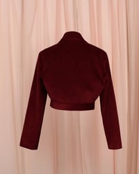 Image 8 of Cropped Phuncle Jacket- Burgundy