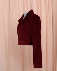 Image 9 of Cropped Phuncle Jacket- Burgundy