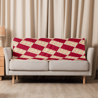 Image 3 of Sherpa blanket (Pumpkin Fall Plaid)