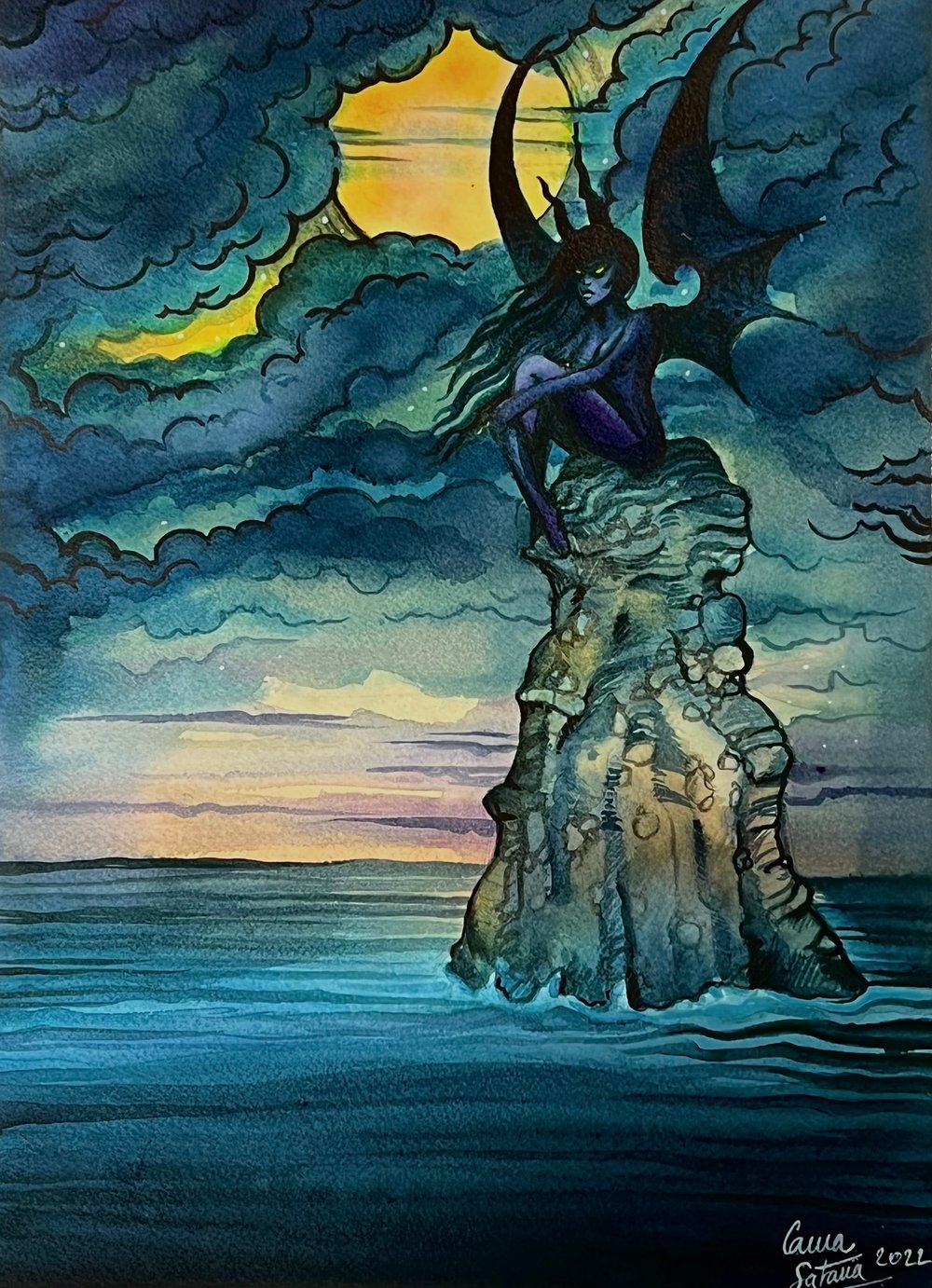 “Solitude” watercolor painting 