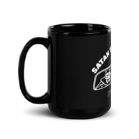 Image of Satan is my co-pilot Black Glossy Mug