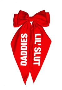 Image 2 of DADDIES LIL' SLUT HAIR CLIP BOW