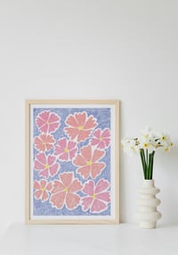 Image 3 of Blue Debut - Soft Blue Modern and fun botanical Art Print