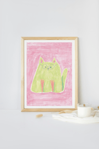 Image 3 of Clever Cat - Cute Cat Art Print