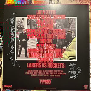 BLACK OUT ON WHITE NIGHT / FLYGOD IS AN AWESOME GOD 1 of 1 /  HAND PAINTED COVER (VINYL INCLUDED)