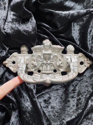 Image of Grandes poignées de cercueil "sablier ailé" // début 1900