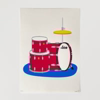 Image 1 of 70's Ludwig Drum Set - Red