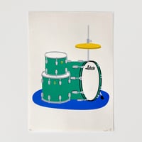Image 1 of 70's Ludwig Drum Set - Green
