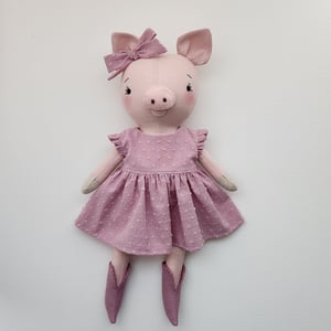 Image of Piggy Doll Sewing Pattern and Tutorial - 14 Inch Doll