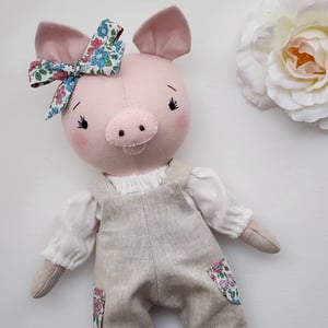 Image of Piggy Doll Sewing Pattern and Tutorial - 14 Inch Doll