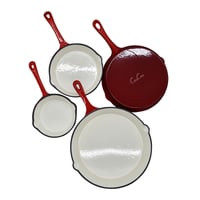Image 3 of Enamelled cast Iron frying pans (set of 4)