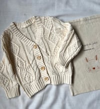 Image 2 of Cotton V-Neck Baby Cardigan
