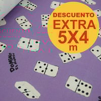 Image 1 of TELA DOMINO EL MUNDO LILA