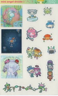 Clear Angel droid sticker sheet