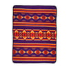 AZTEC FLEECE BLANKET - PURPLE, YELLOW AND RED