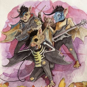 Image of "Horror punk" original watercolour illustration 