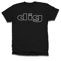 dig - pin line logo black shirt