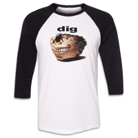 dig - squishiehead 3/4 sleeve shirt