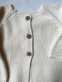 Image 3 of Pebble-Stitch Cream Cardigan