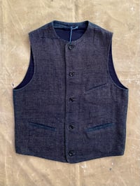 Image 1 of 45R (45rpm) AI INDIGO COTTON TWEED VEST