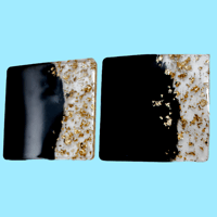 Image 1 of Charming Black and Gold Coasters!