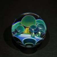 Image 4 of Six Mushroom Cluster Sparkle Green Marble