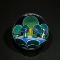 Image 1 of Six Mushroom Cluster Sparkle Green Marble