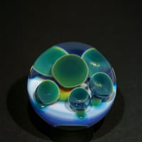 Image 14 of Six Mushroom Cluster Sparkle Green Marble