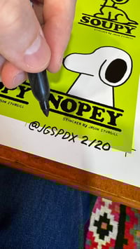 Image 1 of NOPEY signed uncut production sheet by Jason Sturgill (5th ed.)