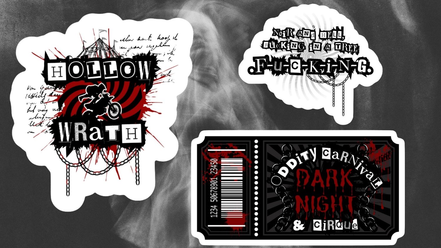 Image of Officially licensed Jodie King The hollows 9 vinyl sticker pack 