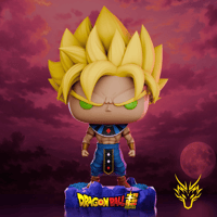 Image 1 of GOD OF DESTRUCTION GOKU SSJ DRAGON BALL SUPER CUSTOM FUNKO POP
