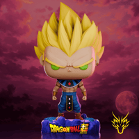 Image 1 of GOD OF DESTRUCTION VEGETA SSJ DRAGON BALL SUPER CUSTOM FUNKO POP