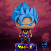Image 1 of GOD OF DESTRUCTION GOKU SSGSS DRAGON BALL SUPER CUSTOM FUNKO POP