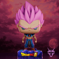 Image 1 of GOD OF DESTRUCTION VEGETA BLACK ROSE DRAGON BALL SUPER CUSTOM FUNKO POP