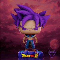 Image 1 of GOD OF DESTRUCTION GOKU ULTRA EGO DRAGON BALL SUPER CUSTOM FUNKO POP