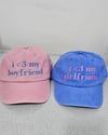 I love my boyfriend & girlfriend matching cap set