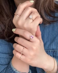 Image 6 of Rosette Pink Sapphire Ring