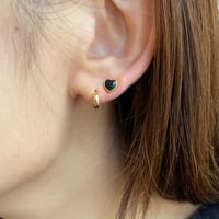 Image 3 of Sweet black heart earring