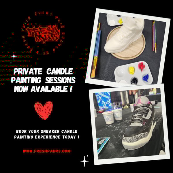 Image of Private Sneaker Candle Painting Session 