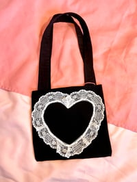 Image 2 of Black & White Heart Totes