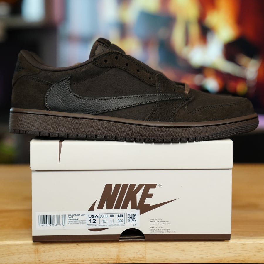 Image of Jordan 1 Retro Low OG SP Travis Scott Velvet Brown
