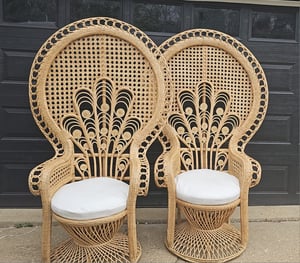 Image of Rattan Brown chair /Peacock chairs 