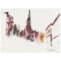 Image 2 of Cottiers From Hyndland Street - water soluble pigment on paper 