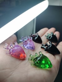 Image 4 of SMALL CRYSTAL ANATOMICAL HEARTS 