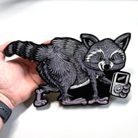 Image 2 of Raccoon with an iPod Carving